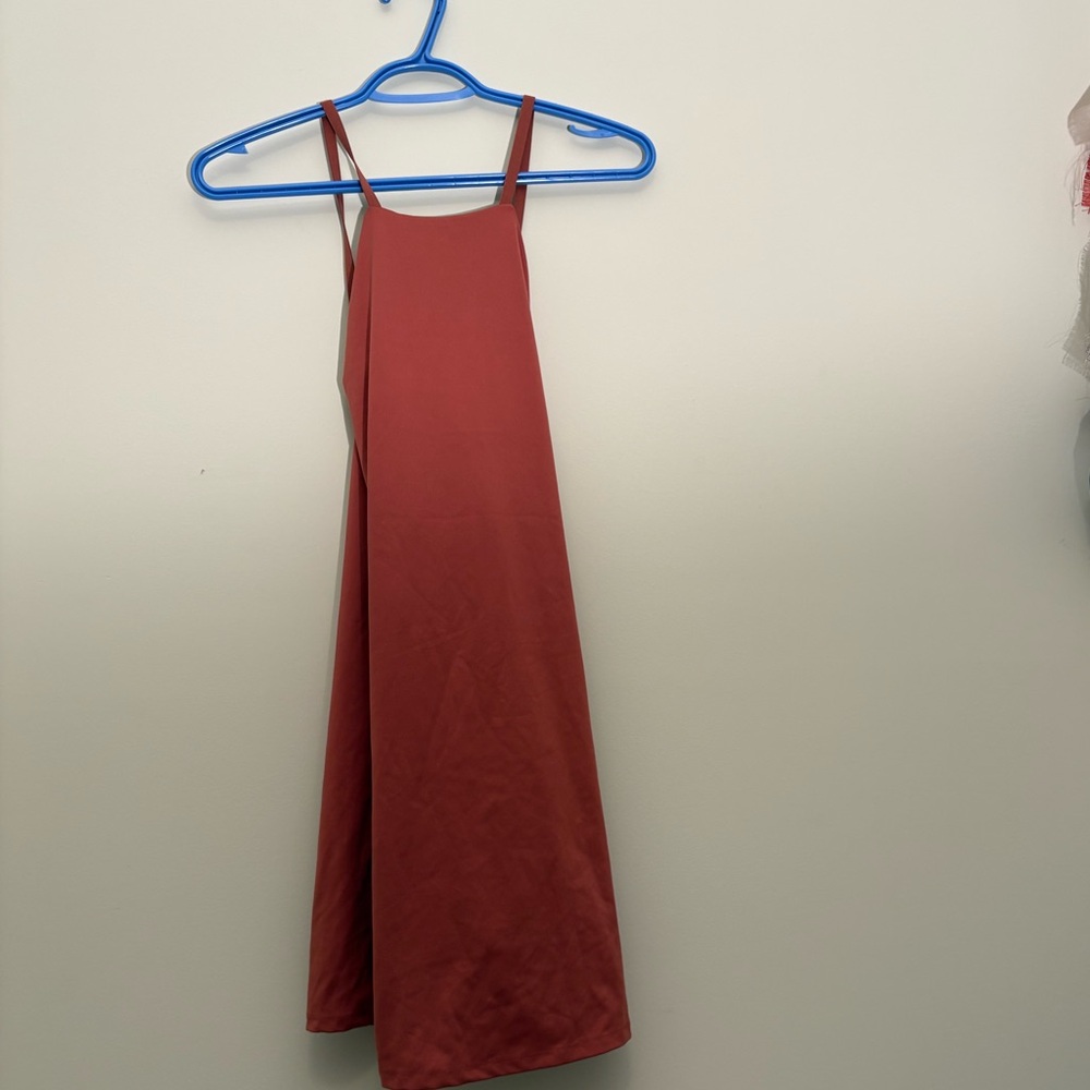 Madewell Rust Sleeveless Dress with built in shorts
